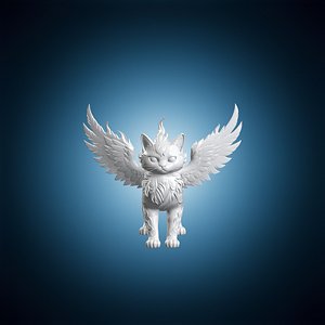 3D Phoenix Cat Guardian 3D Print Model