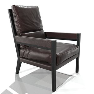 Flexform MARGARET Leather Armchair with Wooden Frame model