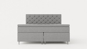 Joluma Complete Bed Package Continental Bed 180x200 Lightgr 3D