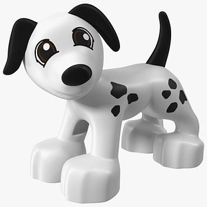 3D Lego Duplo Dog White