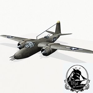 3d max douglas a-20 havoc bomber