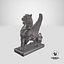 bronze griffin statue 3D model