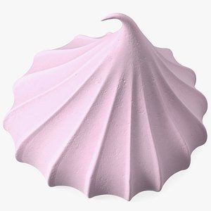 Mini Meringue Cone Cookie Pink 3D model