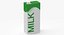 3D Milk Carton Type 02 Round Cap Blank  Blue Green and Red Label