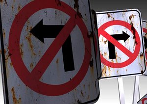 3d prohibition traffic signs model