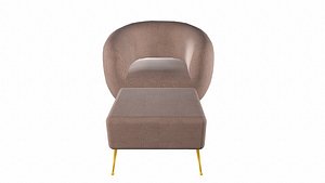 3D model Table and Sofa Chair