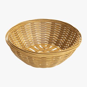 3D wicker basket brown