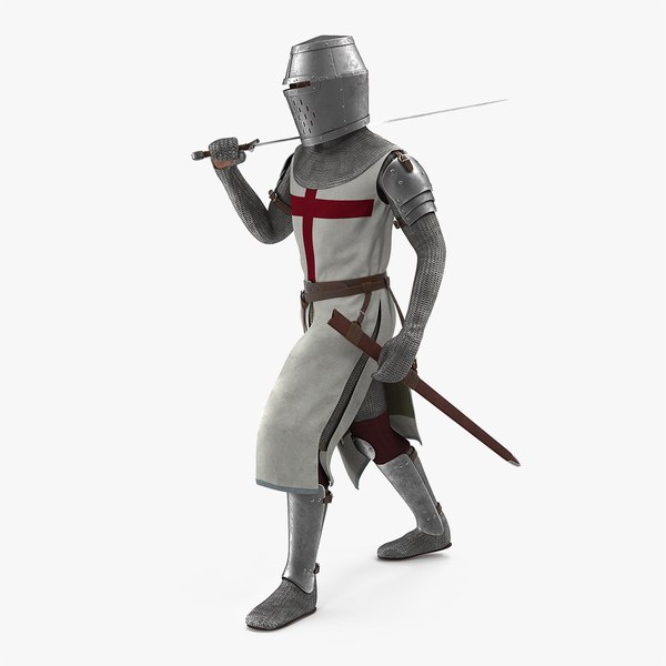 Knight templar walking pose 3D model - TurboSquid 1511645