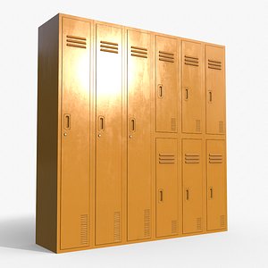 PBR School Gym Locker 06 - Yellow