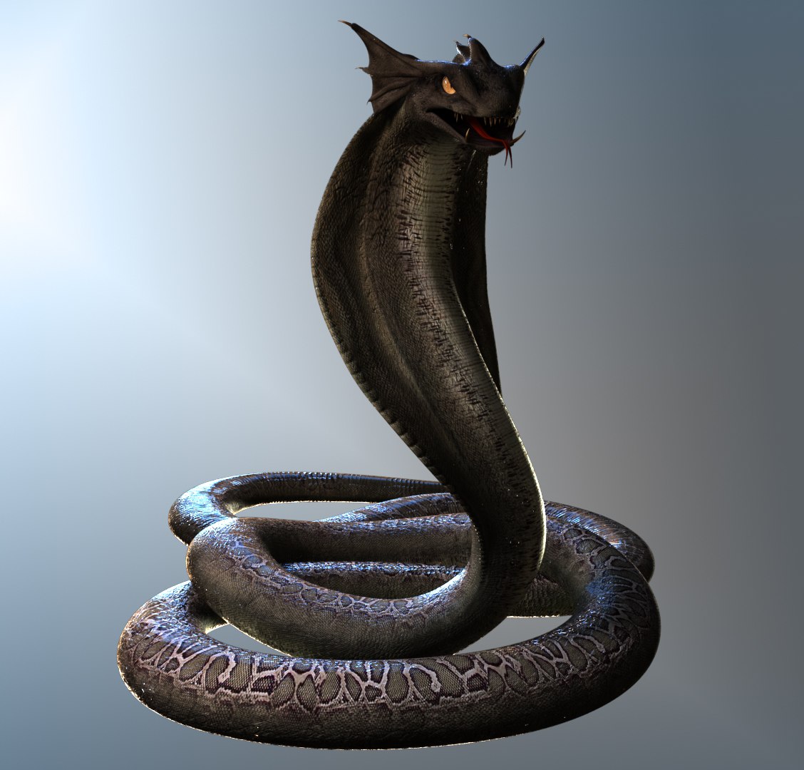 Mythological SNAKE - 3D Model Animated