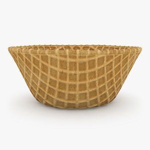 3D Waffle Bowl Shape 2 model