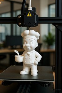 Chef Holding Pot 3D print model 3D model
