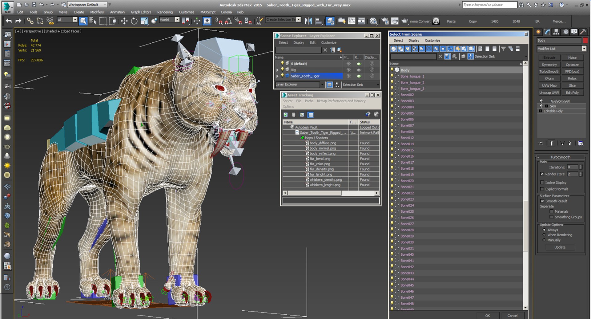 saber tooth tiger rigged 3D model https://p.turbosquid.com/ts-thumb/W4/B97Z4l/BXDzqpmh/sabertoothtigerriggedwithfurmb3dmodel020/jpg/1537465184/1920x1080/fit_q87/43a8074a6e6c7f532e2546bd38f0eb3b9a2c70f2/sabertoothtigerriggedwithfurmb3dmodel020.jpg