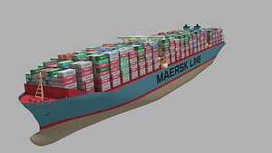 3D e maersk container ship