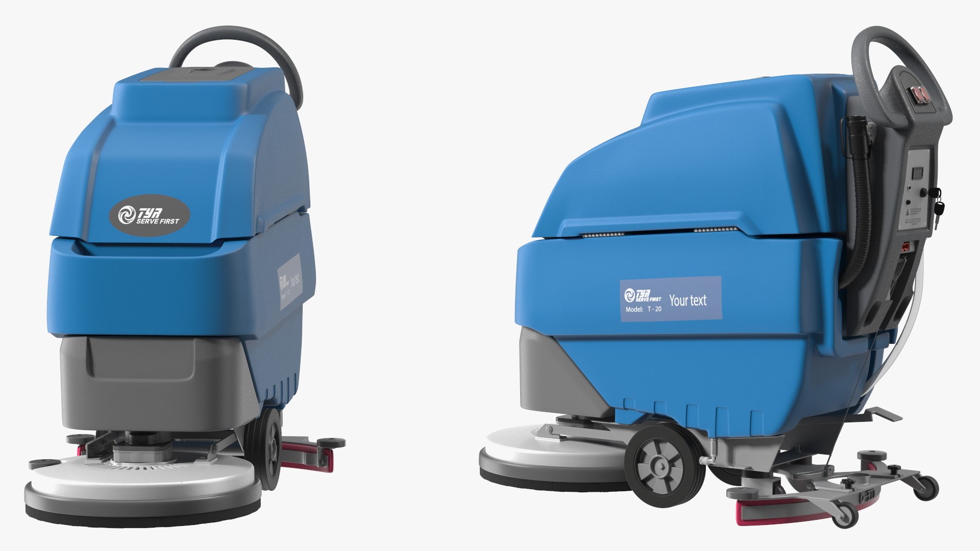 3D Automatic Floor Cleaning Machine Blue Model TurboSquid 2223896