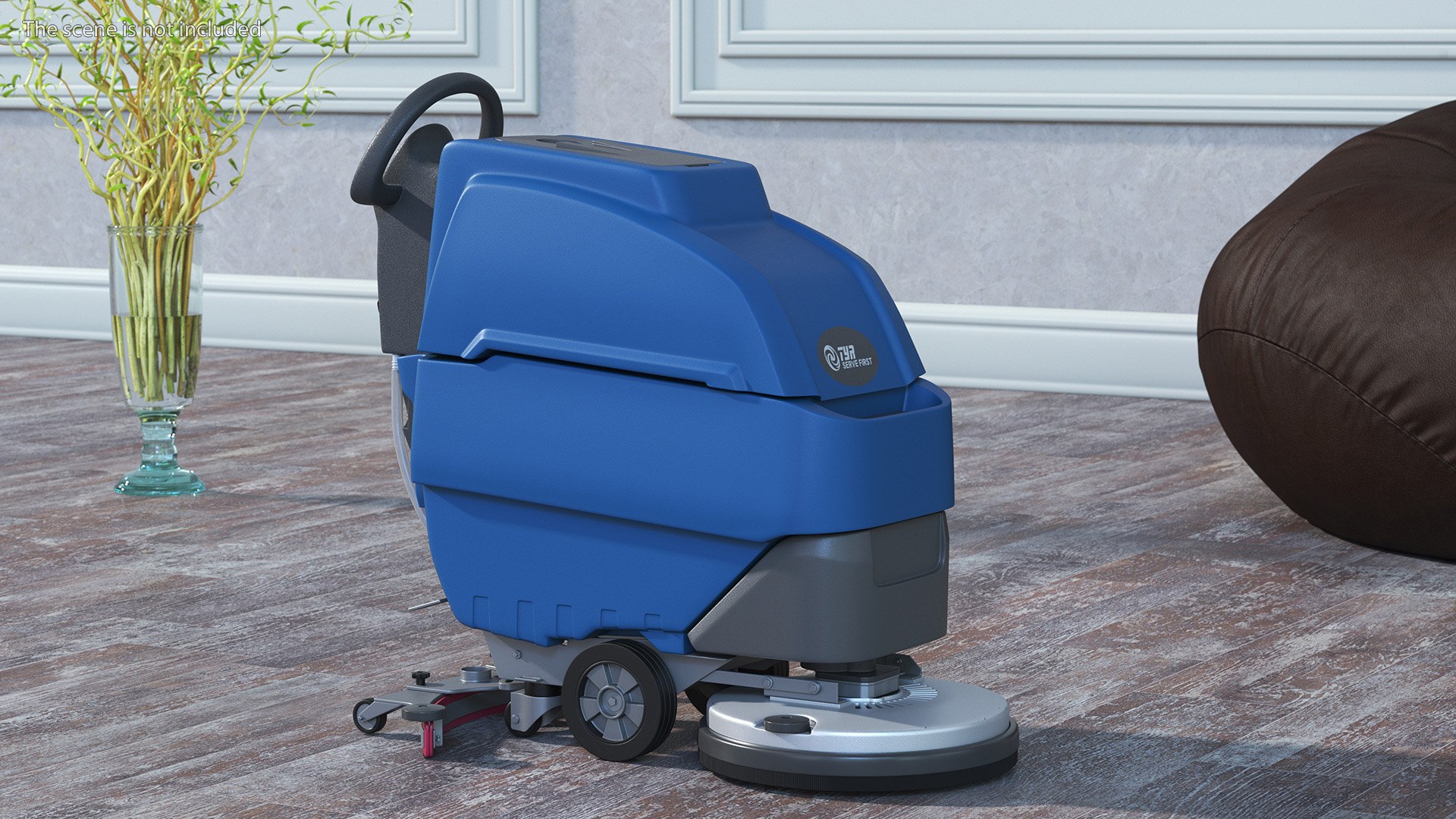 3D Automatic Floor Cleaning Machine Blue Model TurboSquid 2223896
