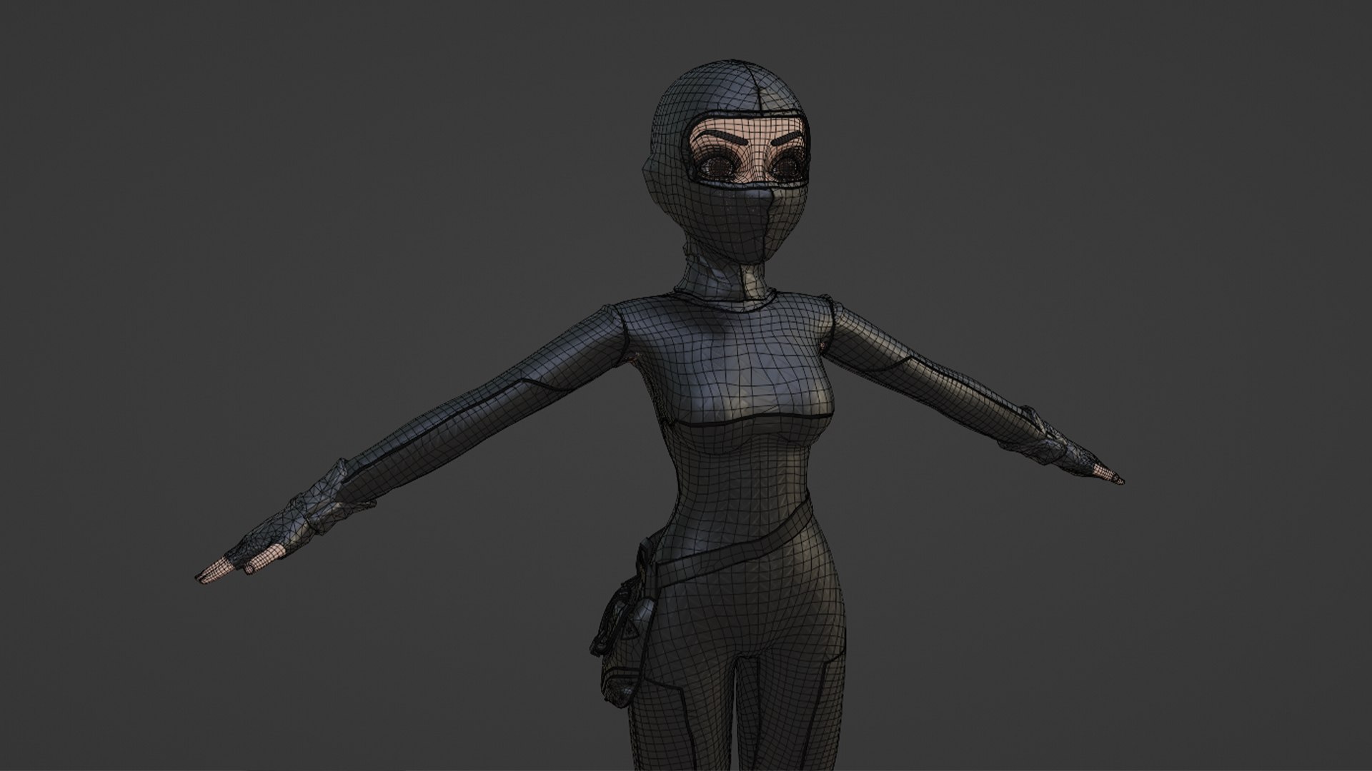 3D Cartoon Rigged Bad Girl Thief Character 3D Model - TurboSquid 2236945