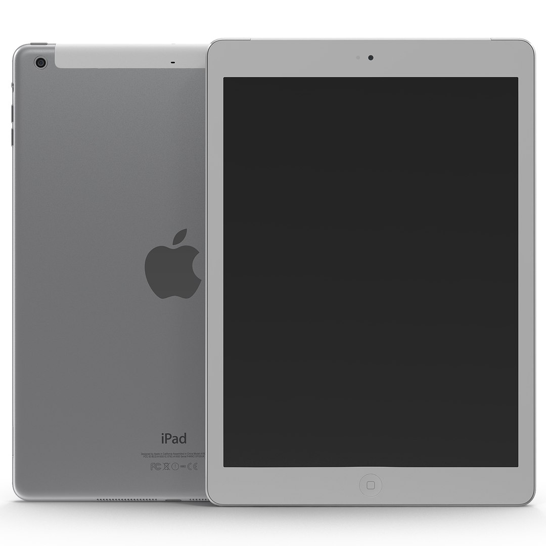 iPad Air Cellular Silver 3D Model 3D model preview