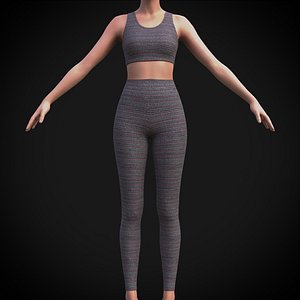 Female sport wear - clothing 3D model