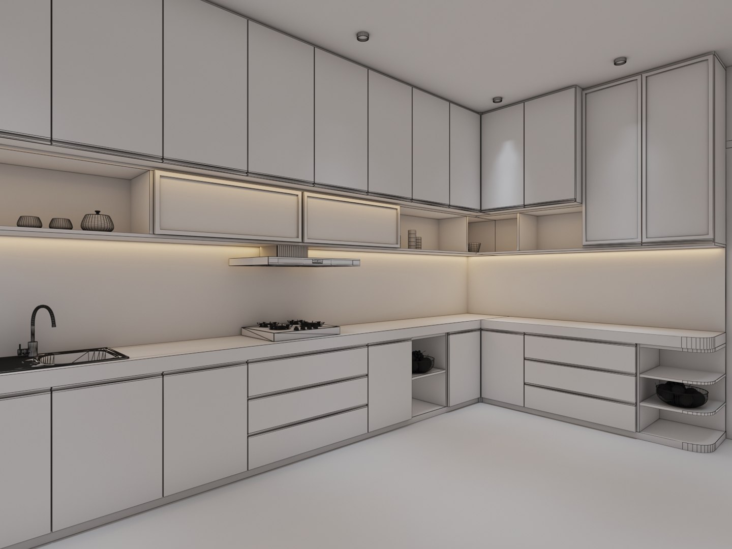 Interior Design of Kitchen 3D model - TurboSquid 2153792