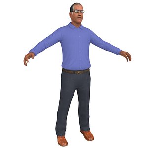 3D model old man