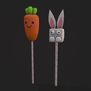 Rabbit And Carrot Cake pops