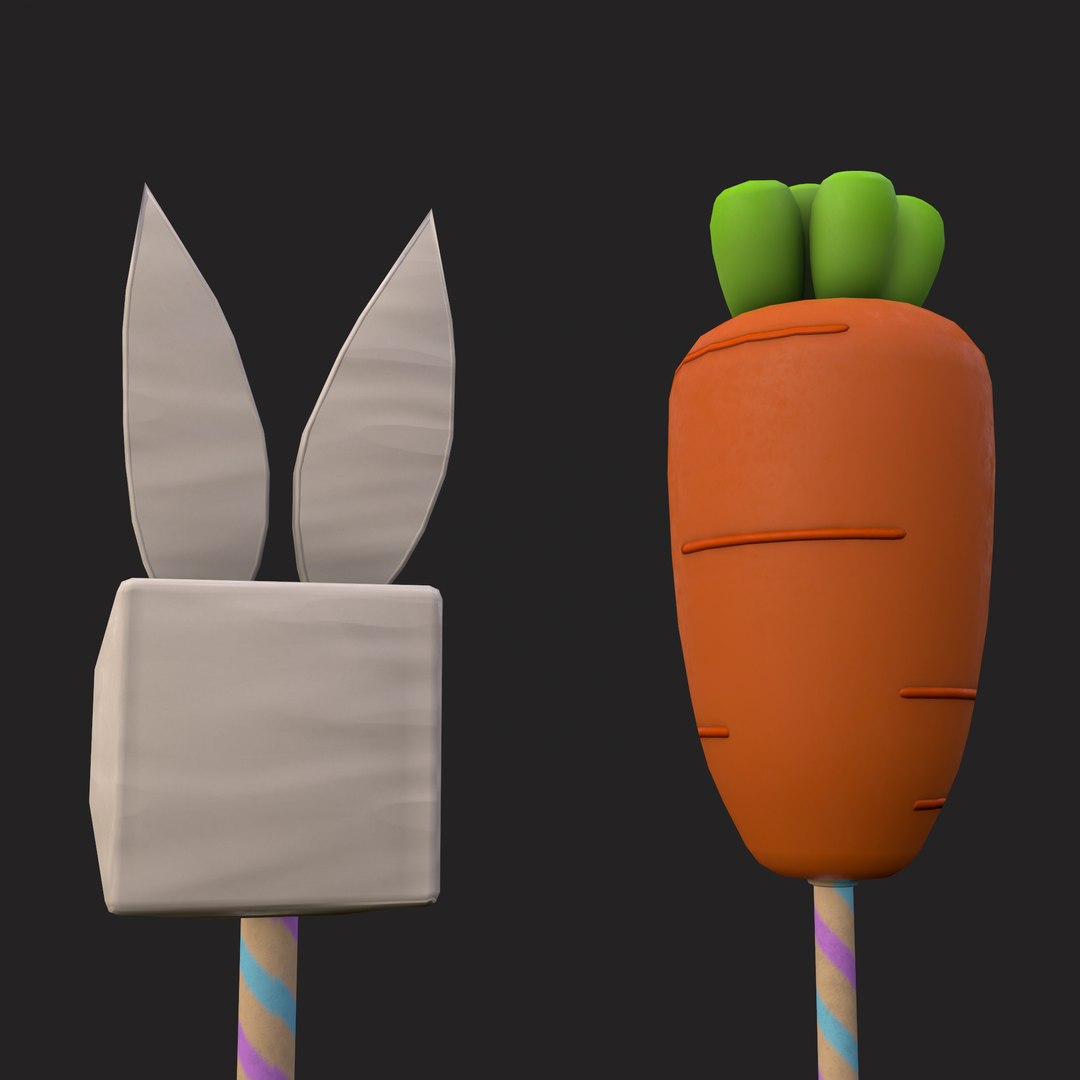 3D Rabbit And Carrot Cake pops https://p.turbosquid.com/ts-thumb/W4/a7FvVo/Ga/19/png/1650150349/1920x1080/fit_q87/fc2559260144e398b7da705a3b8f93367c53e921/19.jpg