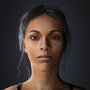 Zoe Saldana Character 3D model
