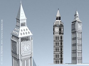 3ds max london building clock