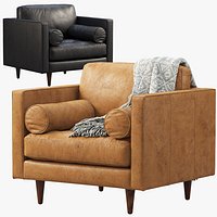 Joybird Briar Leather Chair brown and black