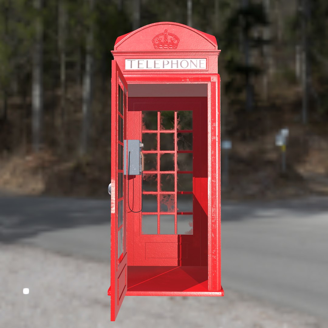 3D Model London Phone Booth Pbr - TurboSquid 1714042