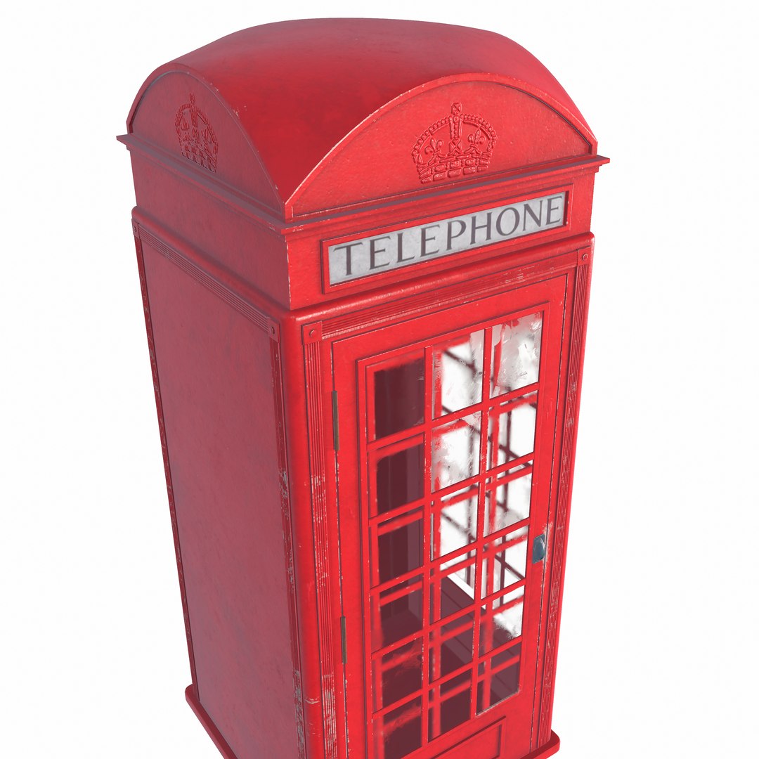 3D Model London Phone Booth Pbr - TurboSquid 1714042