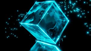 Shiny cube abstract