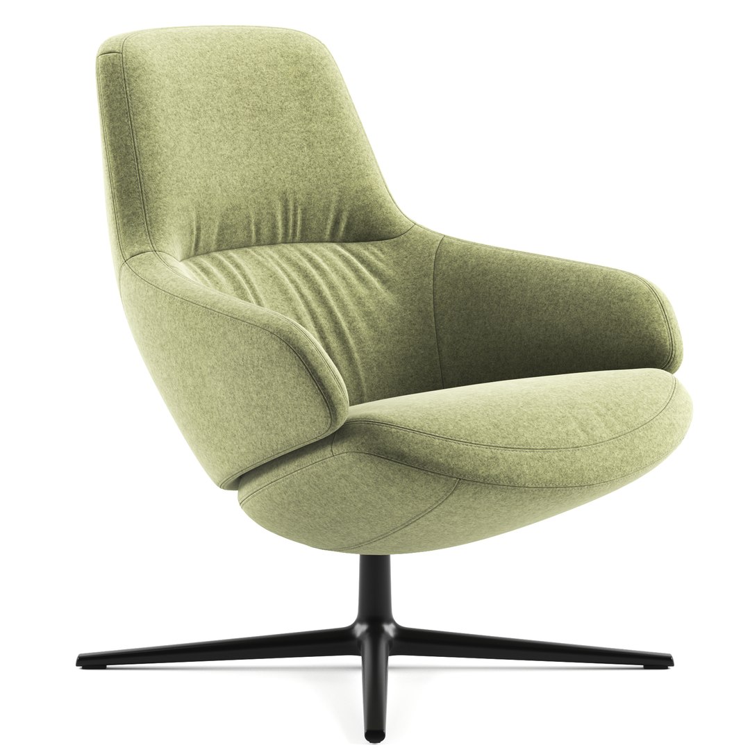 3D Aston Club 4 Ways Low Backrest By Arper Model TurboSquid 1753719