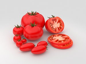 tomatoes realistic 3d model