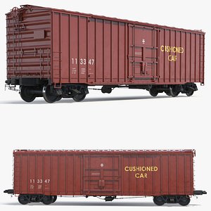 Classic Steel Boxcar Cushioned Frame 3D