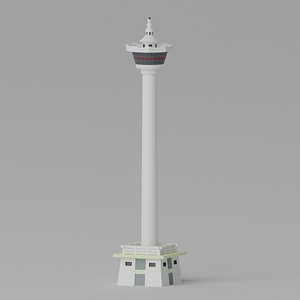 Korea Busan Tower Landmark 3D model