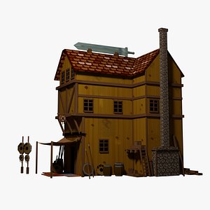 Medieval House 3D Model 3D model
