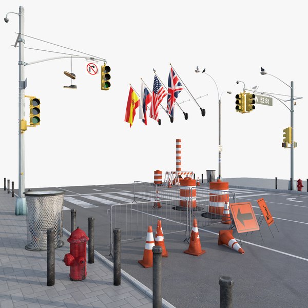 Street set 3D model - TurboSquid 1413844
