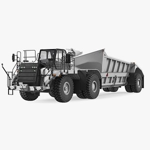 Heavy Duty Dump Trailer Clean Rigged for Maya 3D
