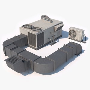 3D model pbr rooftop unit