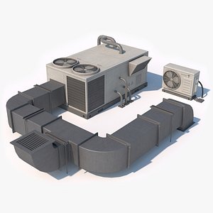 Rooftop AC Unit Low Poly