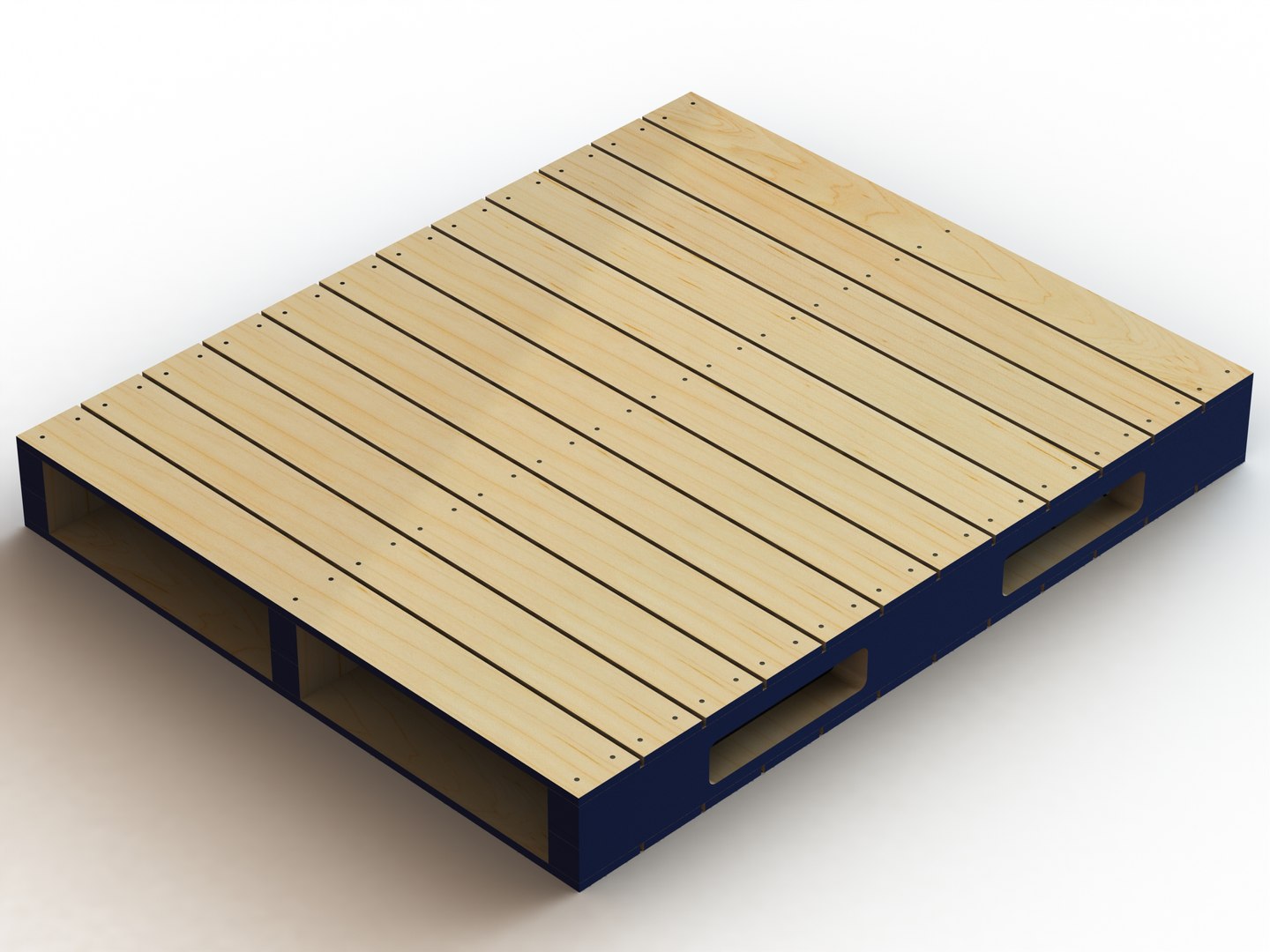 Wood Block Pallet 48 x 40 in 3D model - TurboSquid 2161994