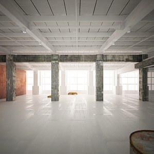 industrial warehouse interior 3d 3ds