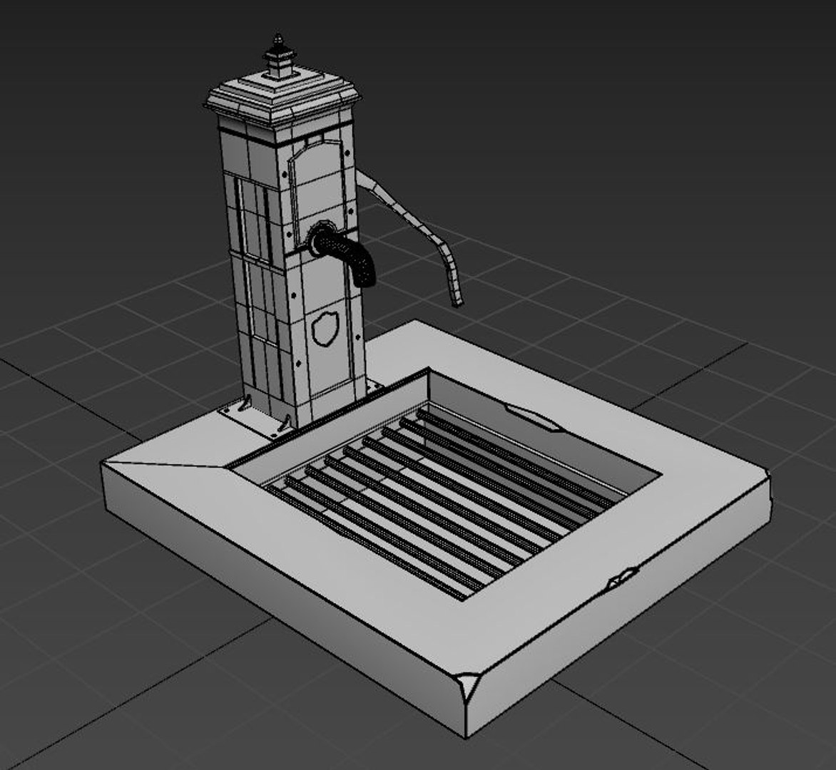 3D Model Victorian Hand Water Pump - TurboSquid 1512281