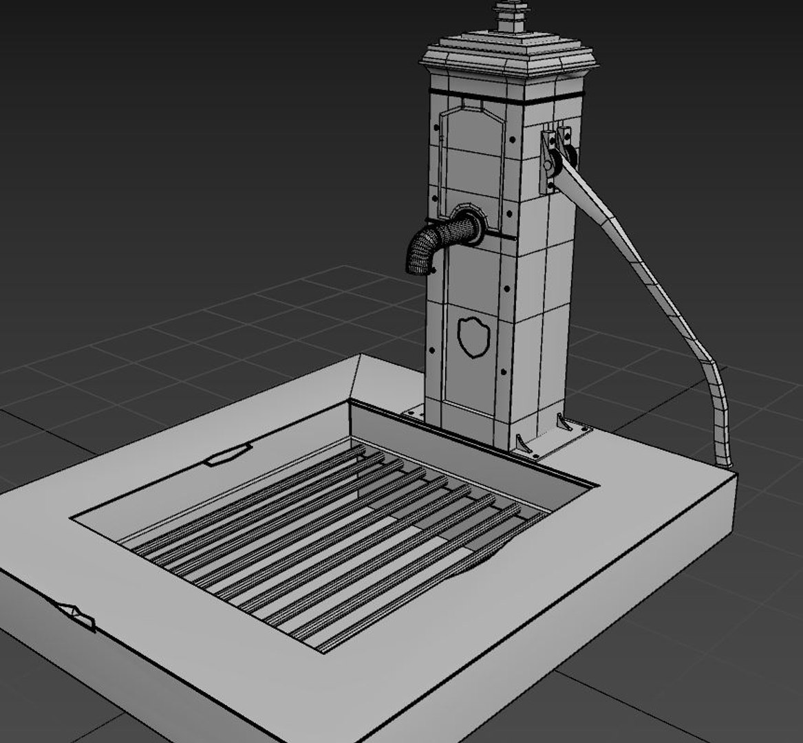 3D Model Victorian Hand Water Pump - TurboSquid 1512281