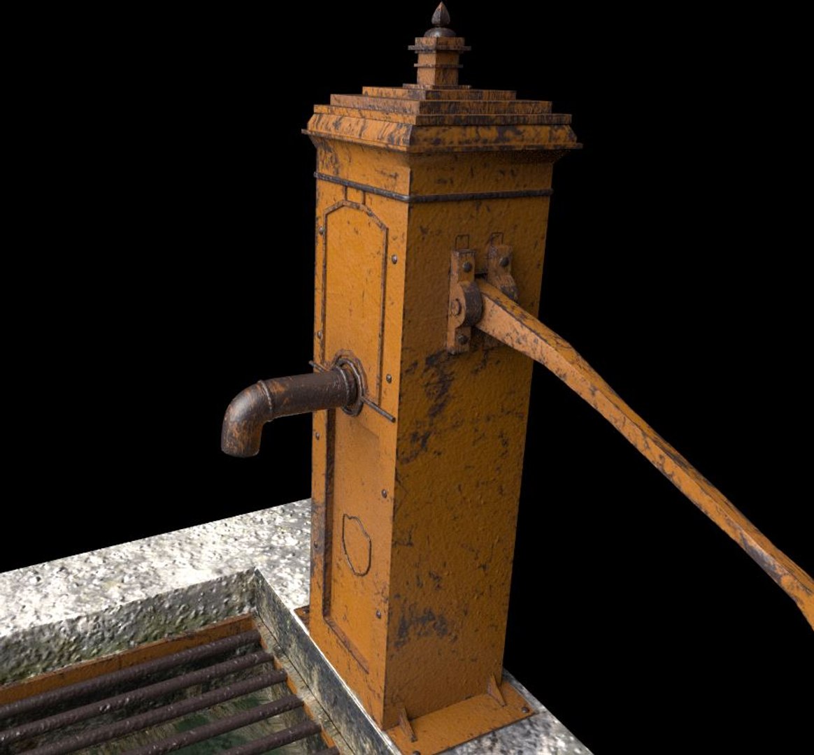 3D Model Victorian Hand Water Pump - TurboSquid 1512281