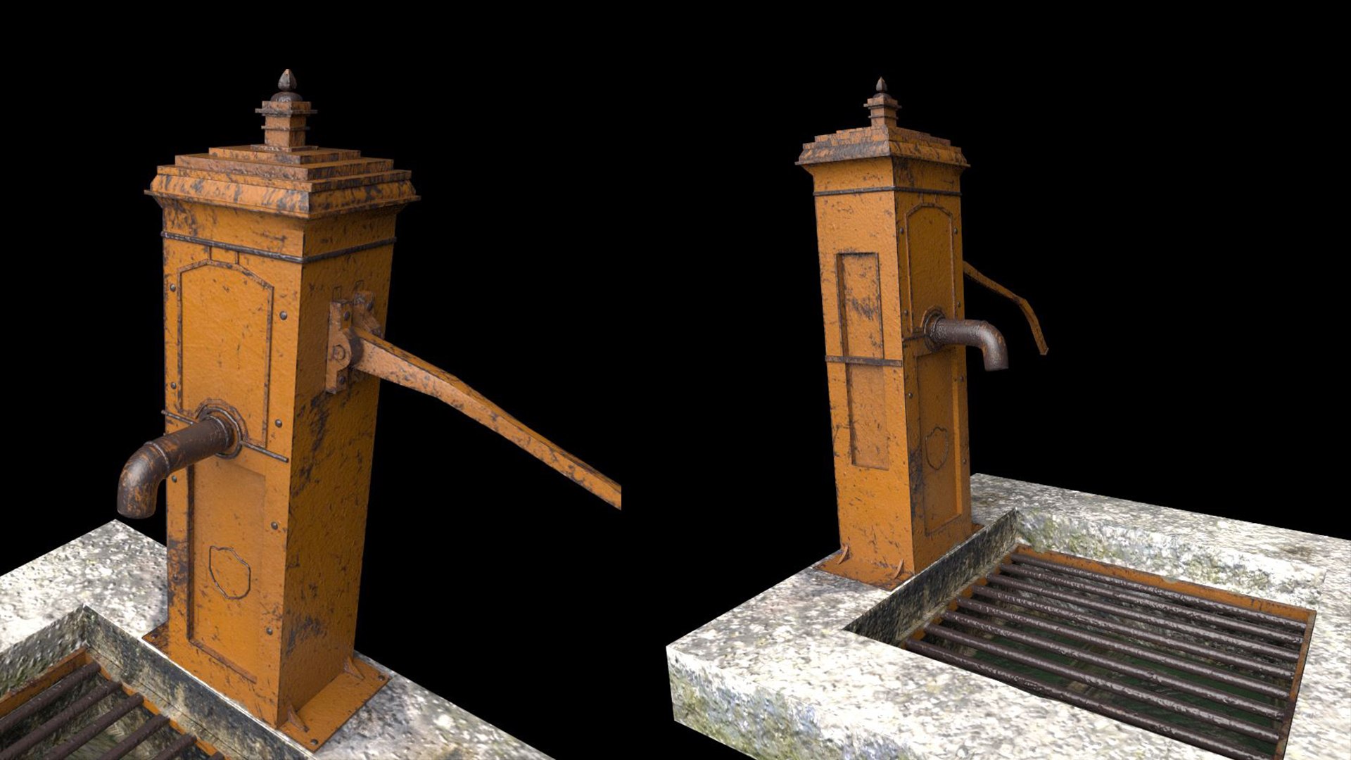 3D Model Victorian Hand Water Pump - TurboSquid 1512281