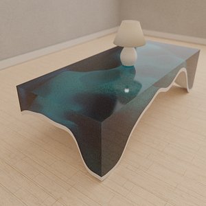 Epoxy table 3d model sale