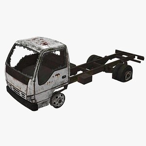 abandoned truck car vehicle 3D model